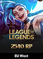 League of Legends Eu West 2540 Riot Points