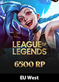 League of Legends Eu West 6500 Riot Points