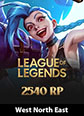 League of Legends West North East Riot Points 2540