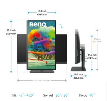BENQ 27 IPS 4K UHD USB-C sRGB Rec.709 HDR10 PIP PBP DualView Tasarım Monitör